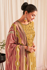 Load image into Gallery viewer, Brown Color Pure Muslin Silk Digital Print Salwar Suit