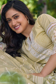 Beige Color Designer Straight Cut Salwar Suit